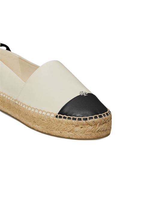 Espadrilles in pelle in beige  e nero Tory burch - donna TORY BURCH | 164724100